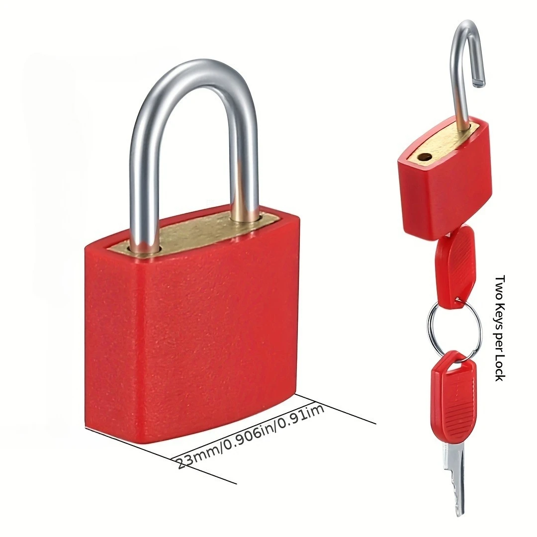 3pcs/Set Luggage Lock with Keys, Mini Padlock with Keys, Schoolbag Colored Small Luggage Lock, Suitcase, Luggage, Cabinet, Toolb