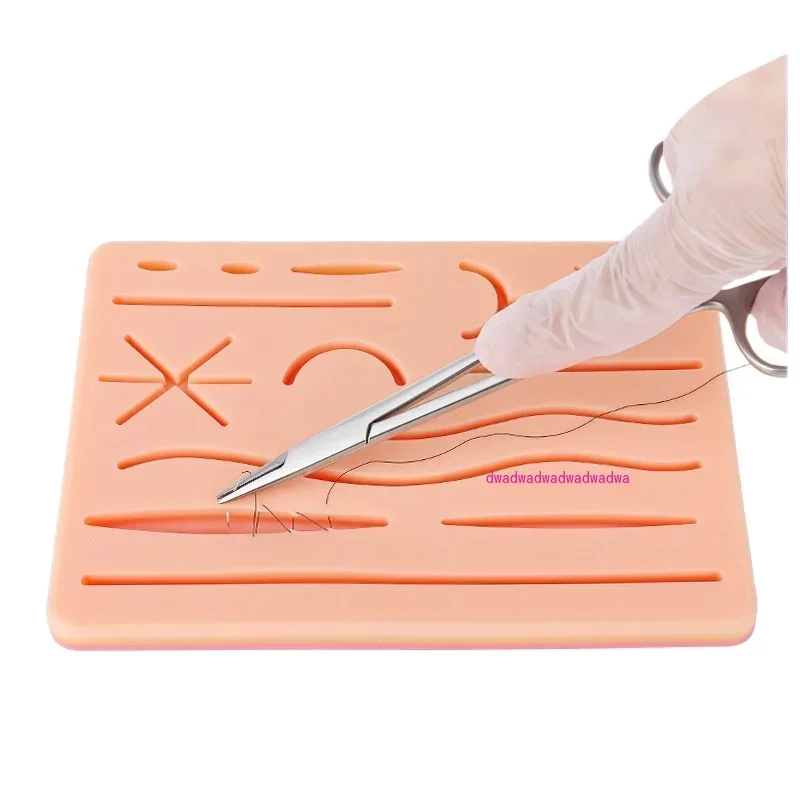 Medical Students Surgery Skin Suture Practice Model Instrument Pack Silicone Wound Knotting Suture Tools Mold