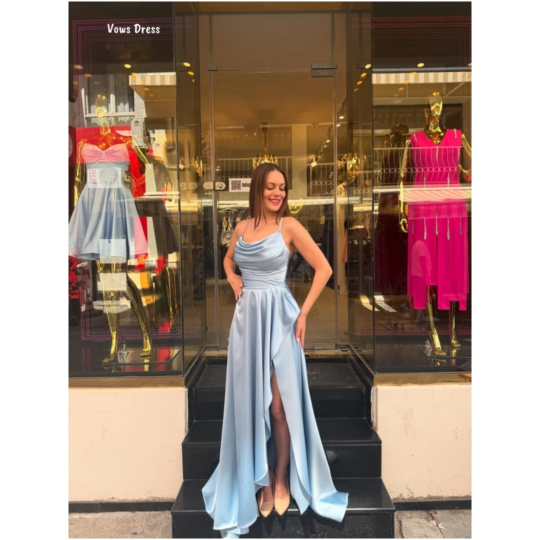 

Vows Line A Dresses Gala Dress Elegant Party Dresses for Wedding Woman Sling Custom Made Satin Cloth Luxury Prom Dress 2025 Gown