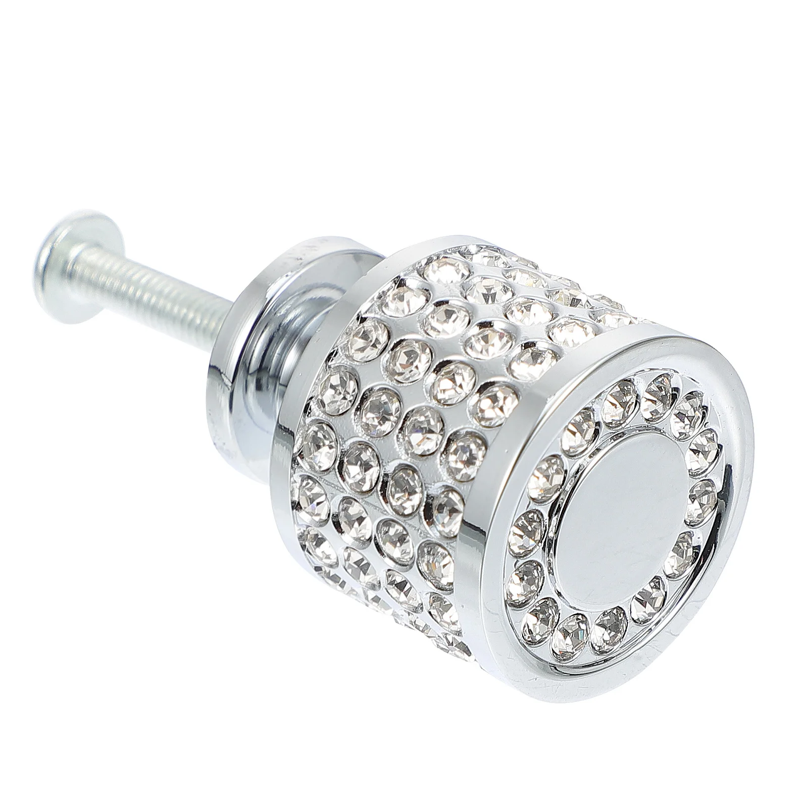 

Zinc Alloy Diamond-Studded Single-Hole Door Pull Handle for Shoe Cabinet Wardrobe Drawer Decorative Knob Rhinestone Cabinet Knob