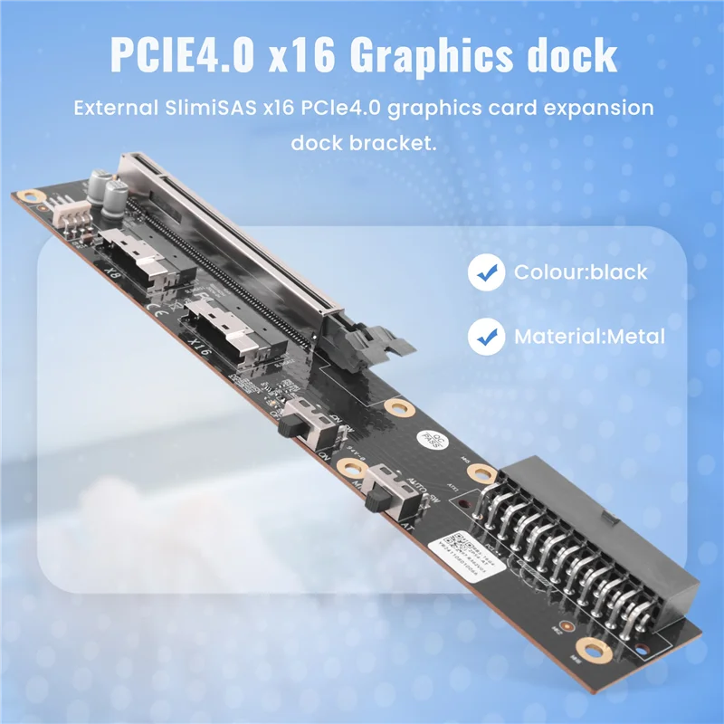 Base de gráficos Oculink/Slimsas de alta calidad con soporte, tarjeta gráfica externa, fuente de alimentación de GDS1-SFX, base de gráficos PCIE4.0 X16
