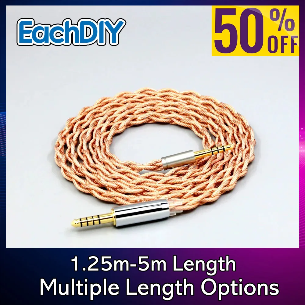 Экранирующий коаксиальный смешанный кабель для наушников Denon AH-mm400 AH-mm300 AH-mm200 Beats solo2 solo3 SHP9500 Graphene 7N OCC 7794