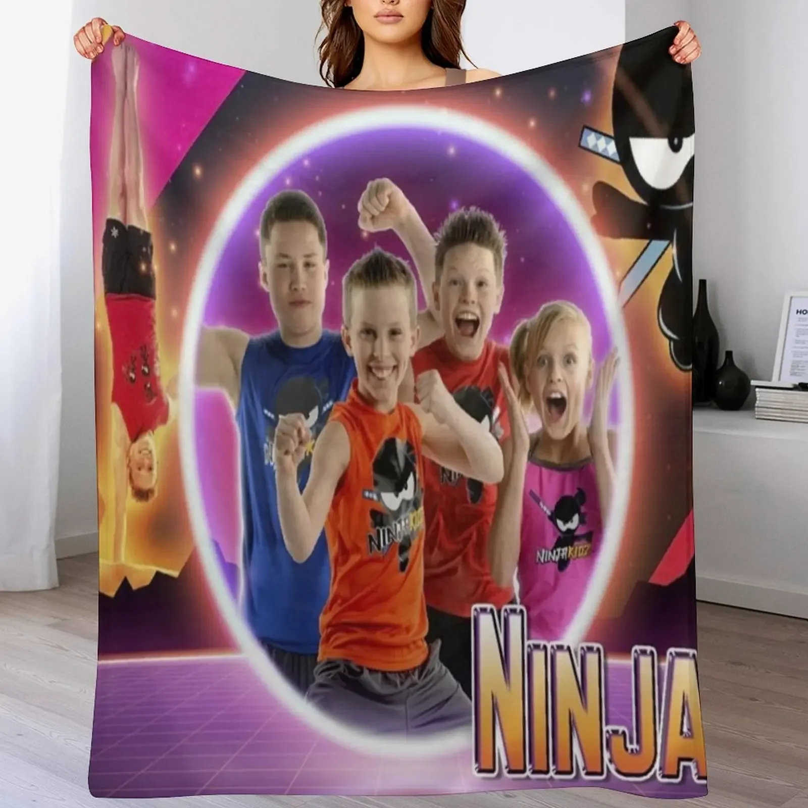 

Ninja kidz Throw Blanket for babies Blankets For Sofas Decorative Throw Sleeping Bag Blankets