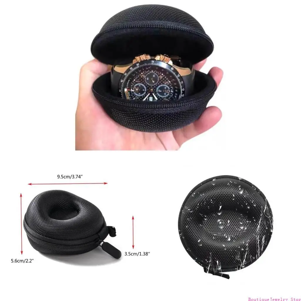 E1PE Travel Watch Case Single Storage Box for Wristwatches Portable Watch Travel Watch Travel for Men Women