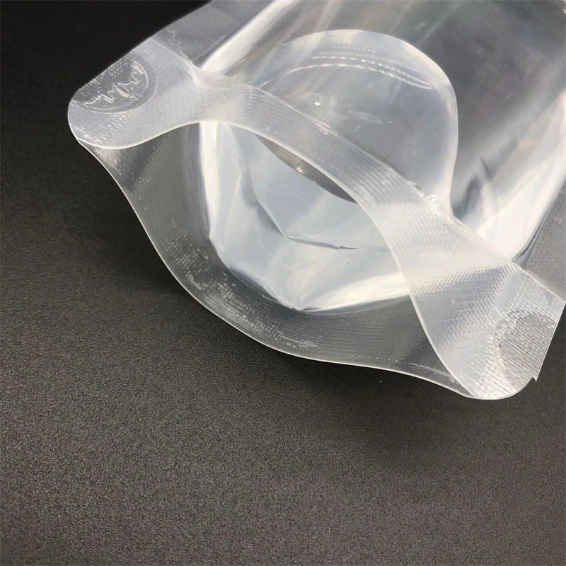 StoBag 50pcs Plastic Transparent Liquid Packaging Big Nozzle Bags Juice Beverage Milk Sealed Stand Up Storage Reusable Pouches