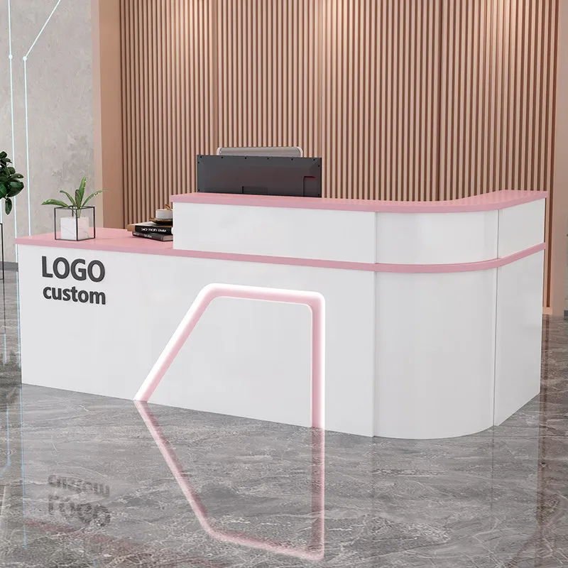 

Executive Luxury Reception Desks Modern Shop Beauty Hotel Restaurant Display Reception Desks Long Mostrador Trendy Furniture