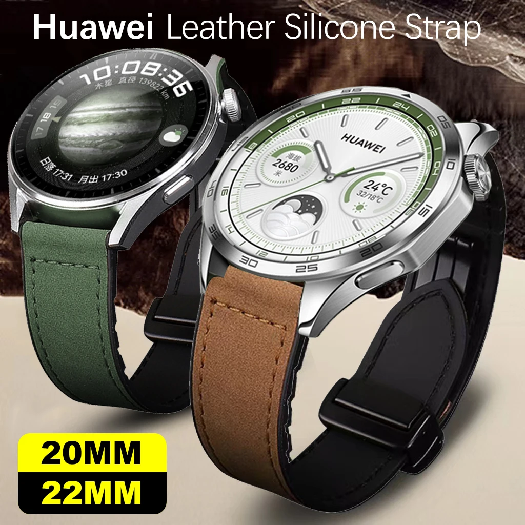 Huawei Watch用レザーストラップ,磁気バンド,Huawei Watch 4 gt4 46mm,クラシックギアs3スポーツ,20mm, 22mm