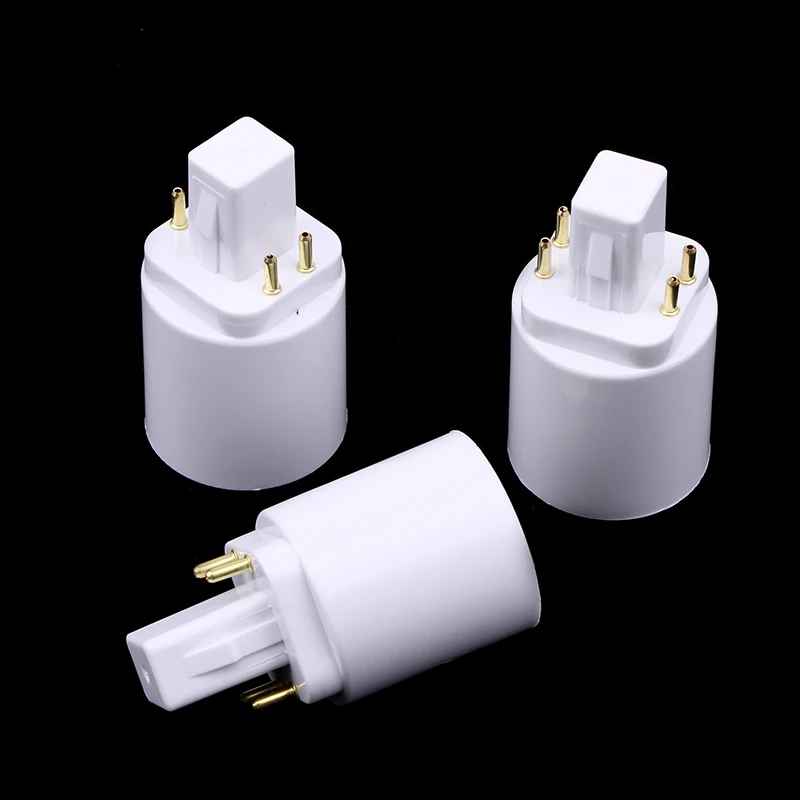 3Pcs 4 Pin Conductive G24 To E26/E27 Socket Adapter G24Q Lamp Base Adapter G24Q To Medium Light Socket Converter