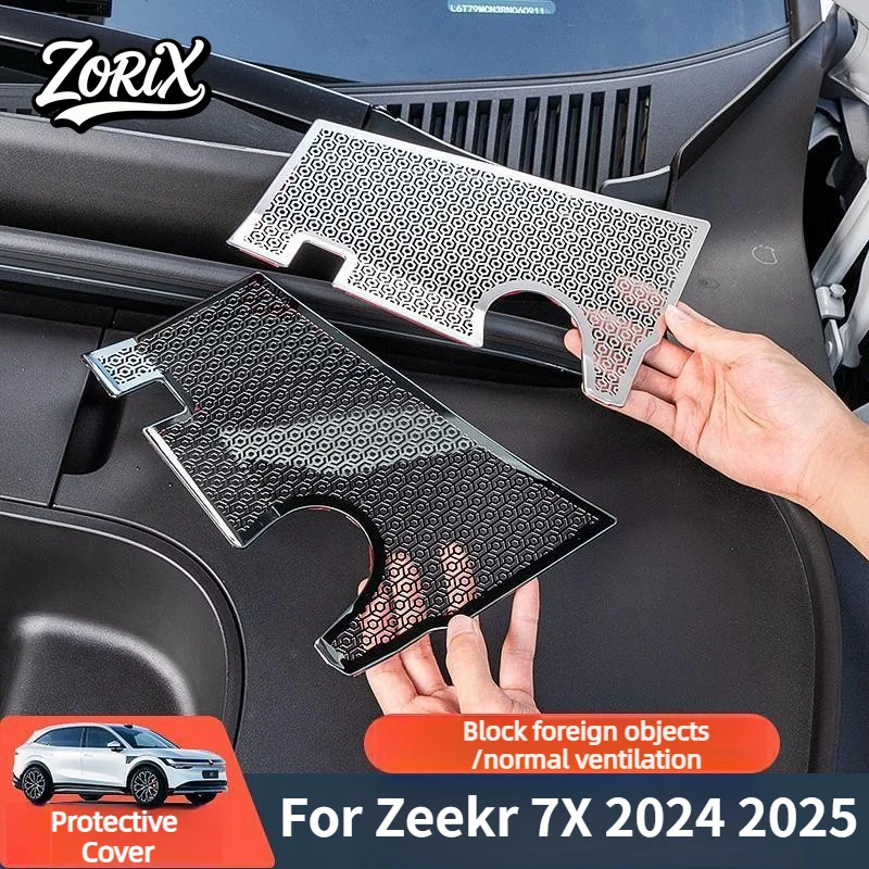 For Zeekr 7X 2024 2025 Hood Air Outlet Protector Vent Cover Dustproof Anti Debris Grille Guard Exterior Modification Accessories