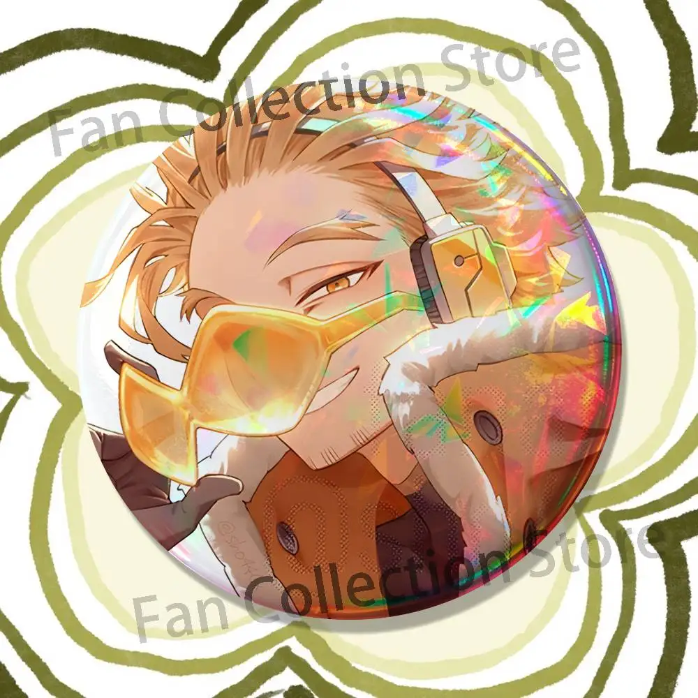 My H-Hero Anime Hawks Emaille-Pins, lustige Cartoon-Figuren, Abzeichen, Modeschmuck, Accessoires, runde Snap-in-Brosche für den Rucksack – Detail 8