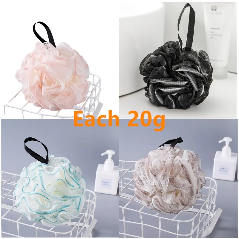 Lace Bath Sponge Ball, Soft Shower Loofah, Gradient Color Bath Puff, Rich Foam Shower Ball, PE Back Scrubber, Not Easy to Fall A
