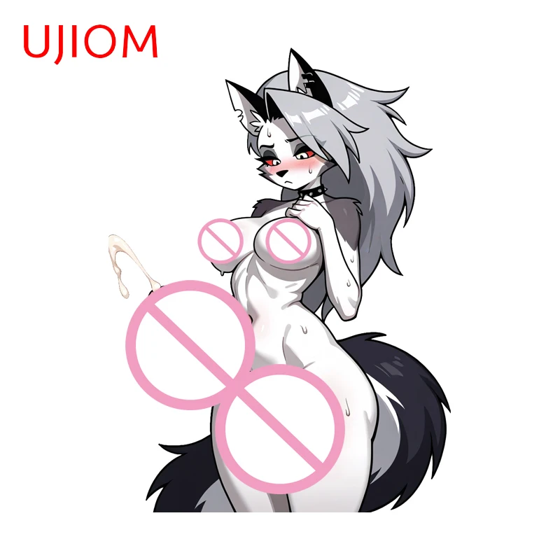 UJIOM Alluring Futa Loona Furry Wall Sticker Fashion Artistic Bathroom Organizer Decal Scratch Proof Adhesive Room Decor view 3