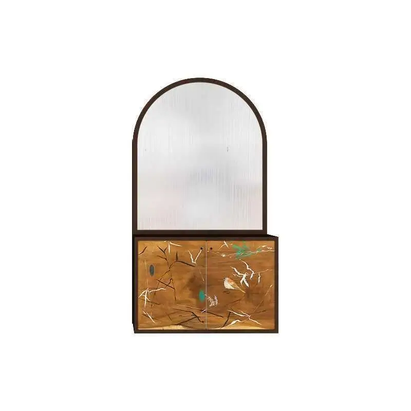 

Шкаф-перегородка в стиле французского Наньян с витриной для обуви и стеклянной перегородкой