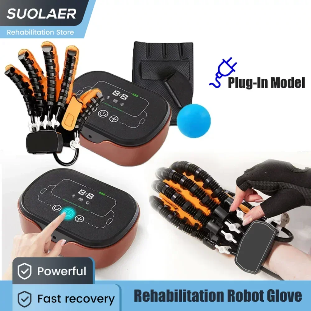 

Rehabilitation Robot Gloves Stroke Hand Physiotherapy Device Hemiplegia Cerebral Infarction Training Equipment Finger Exerciser