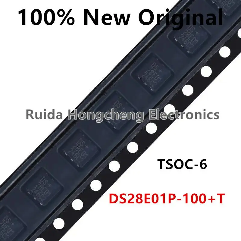 10/20PCS/LOT DS28E01P-100+T、code 28E01、TSOC-6、1Kb protected single bus EEPROM chip with SHA-1 engine