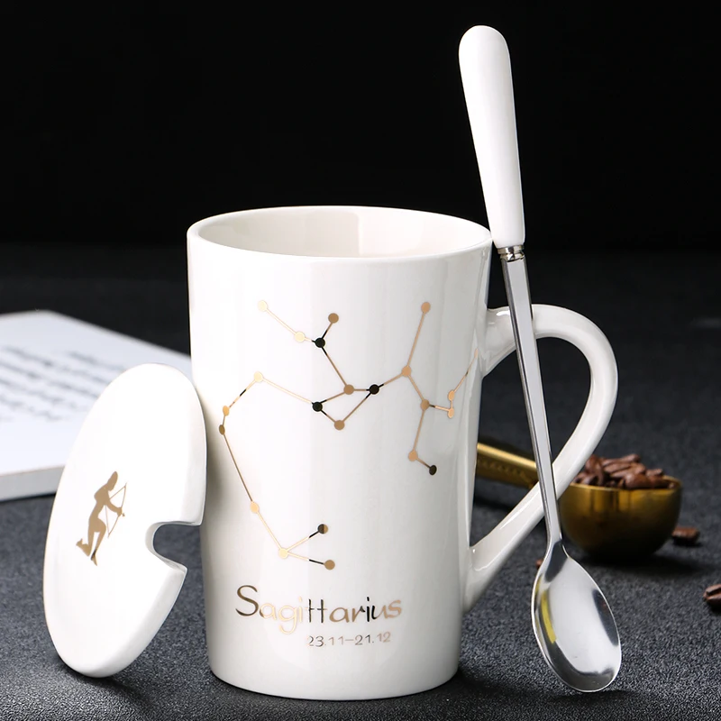 

Take Away Reusable Coffee Cup Creative Modern Logo Mate Dessert Cappuccino Cup Ceramic Lids Girls Jogo De Xicaras Coffee Set