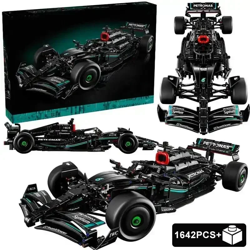 1642PCS 1:8 Technical Classic F1 Racing 42171 Technical Performance Building Blocks Supercar Models Kit DIY Toys Childrens Gifts