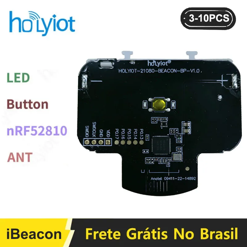 

Holyiot iBeacon Tag Indoor Location Tracking BLE Sensor nRF52810 Bluetooth 5.0 Low Power Consumption Module Ibeacon Eddystone