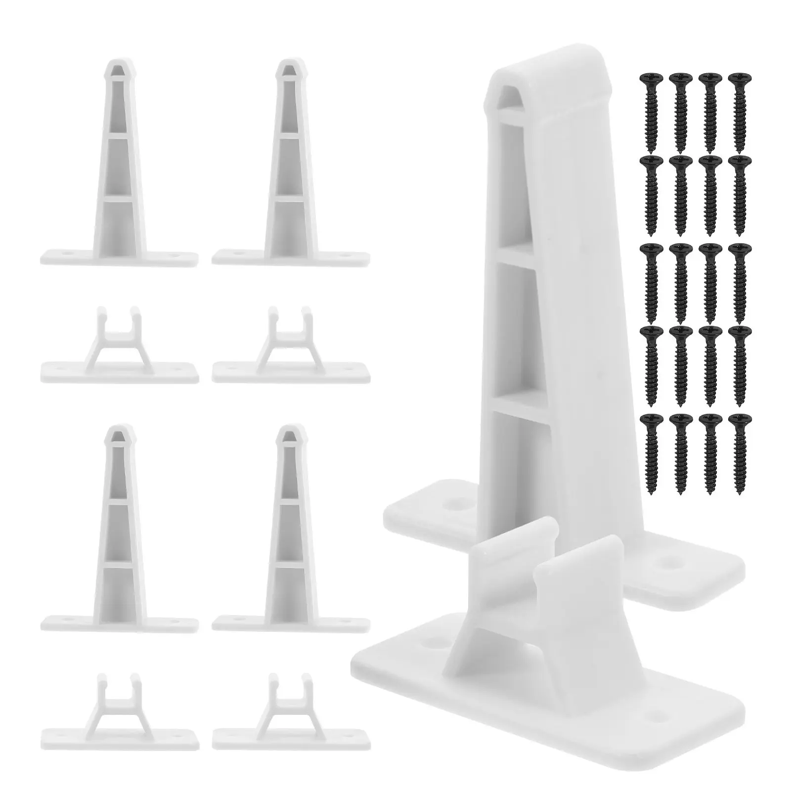 

5 комплектов фиксаторов-держателей для раздвижных дверей фургонов, для наружного и внутреннего использования, сверхпрочные пластиковые ограничители для дверей и окон