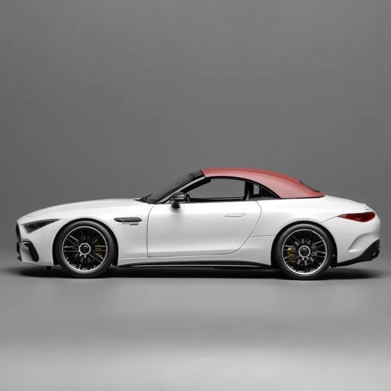 Iscale 1/18 mercedes-benz amg sl63 r232 conversível modelo de carro de liga de abertura completa simulação sala de exibição carros modelo menino brinquedo presente
