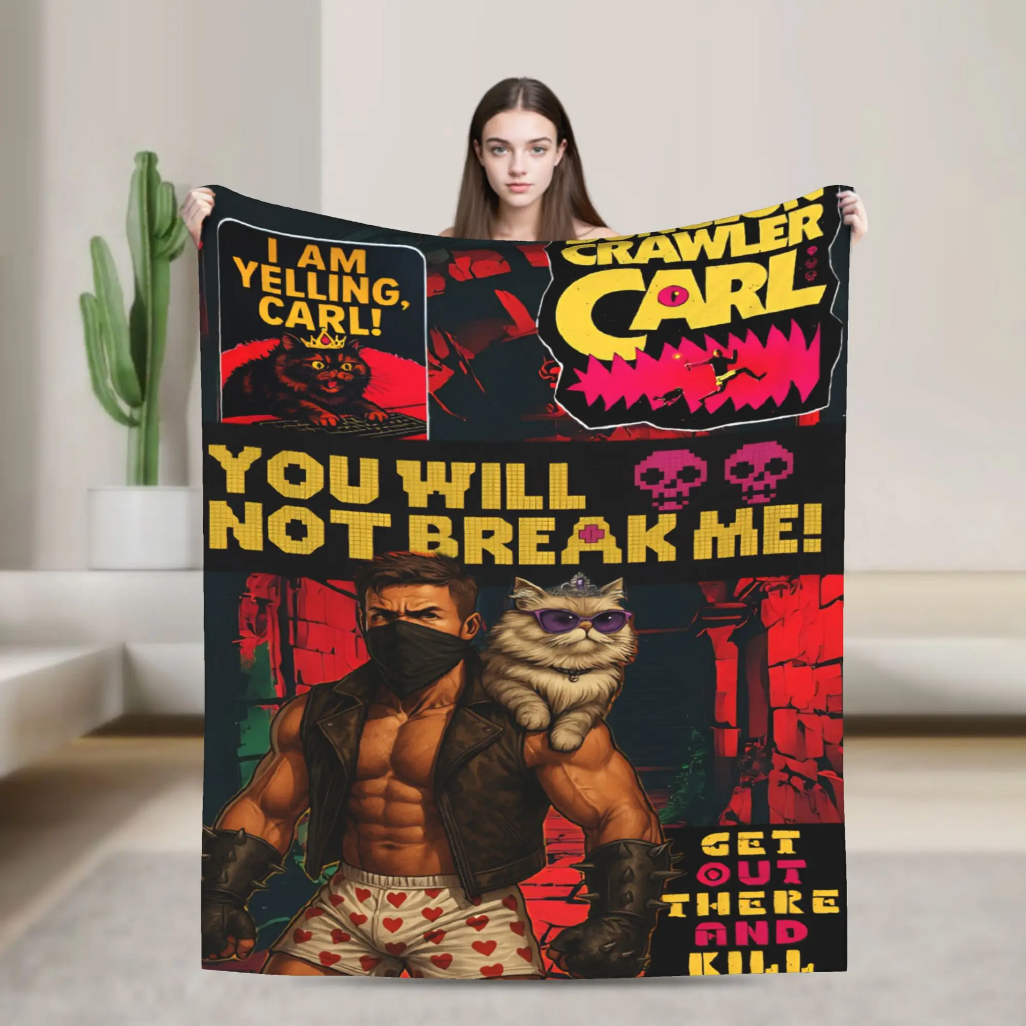 Dungeon Crawler Carl  Throw Blanket for Couch  Fuzzy Soft Plush Blanket 50x60 Inches Multiple Sizes Bedspreads for All Seasons