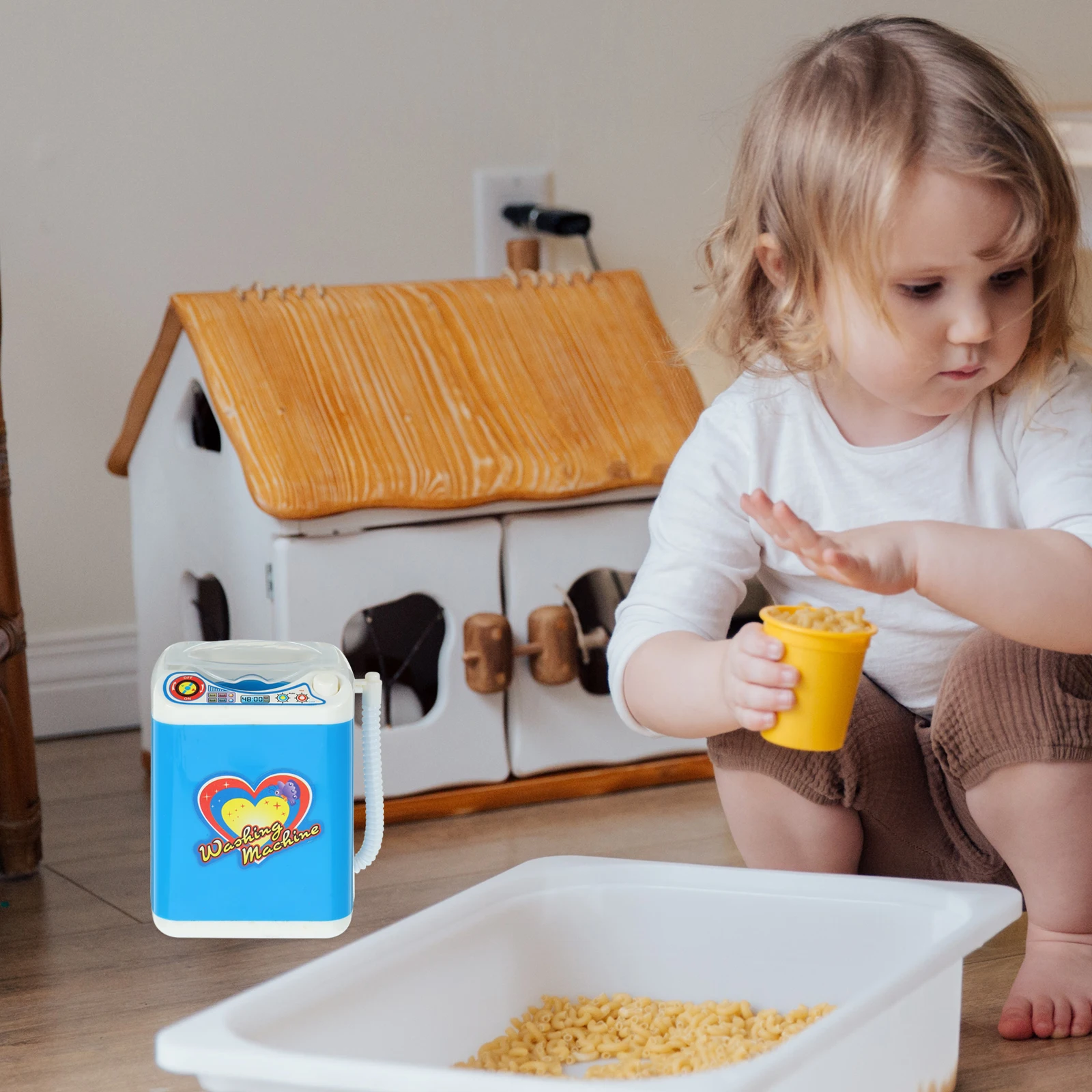 

Simulation Washing Machine Toy Kids House Prop Educational Toy Child Laundry Plaything Role Play Hands On