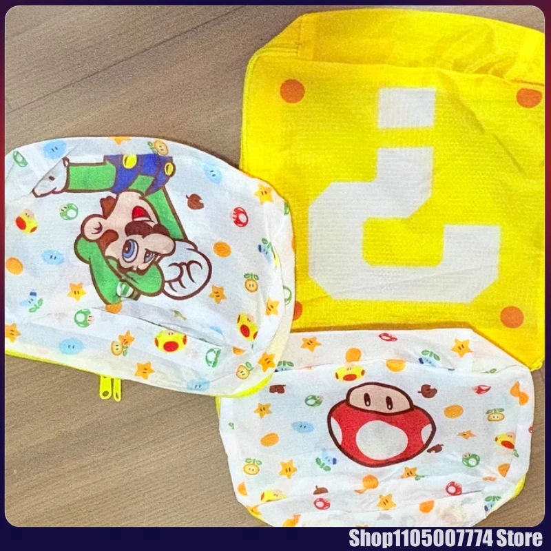 3pcs/Set Anime Super Mario Storage Bag Cartoon Large Capacity Cosmetic Bag Travel Light Clothing Packaging Travel Bag Kids Gift view 4