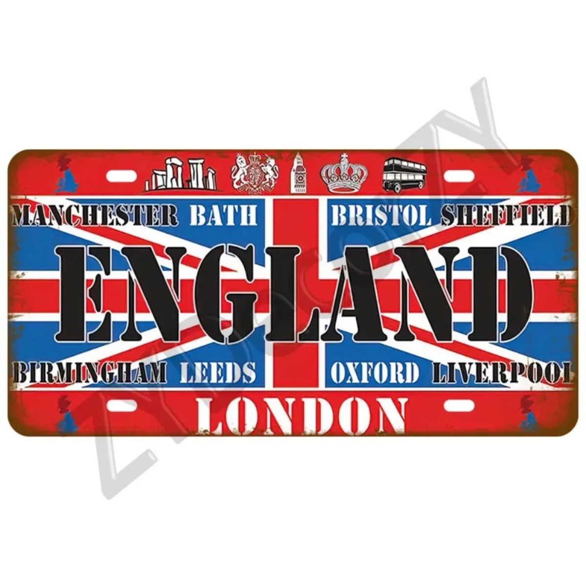 علامة ريترو لاندمارك كانتري تين | لوحة معدنية | رجل الكهف/بار/ديكور المنزل #3