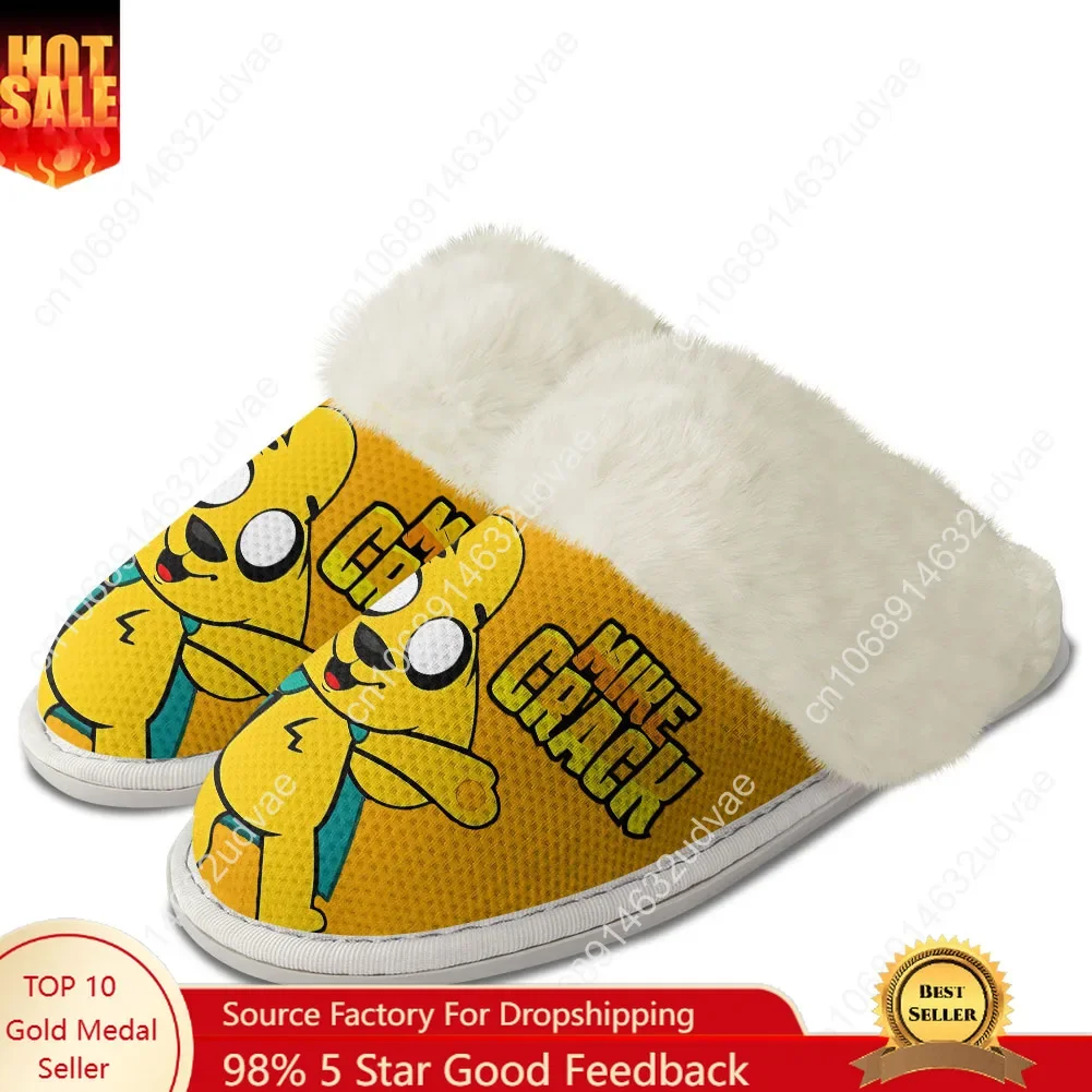 

Теплые плюшевые тапочки Mikecracks для мужчин и женщин, домашние хлопковые тапочки для спальни, индивидуальные, легкие, термоизолирующие, DIY