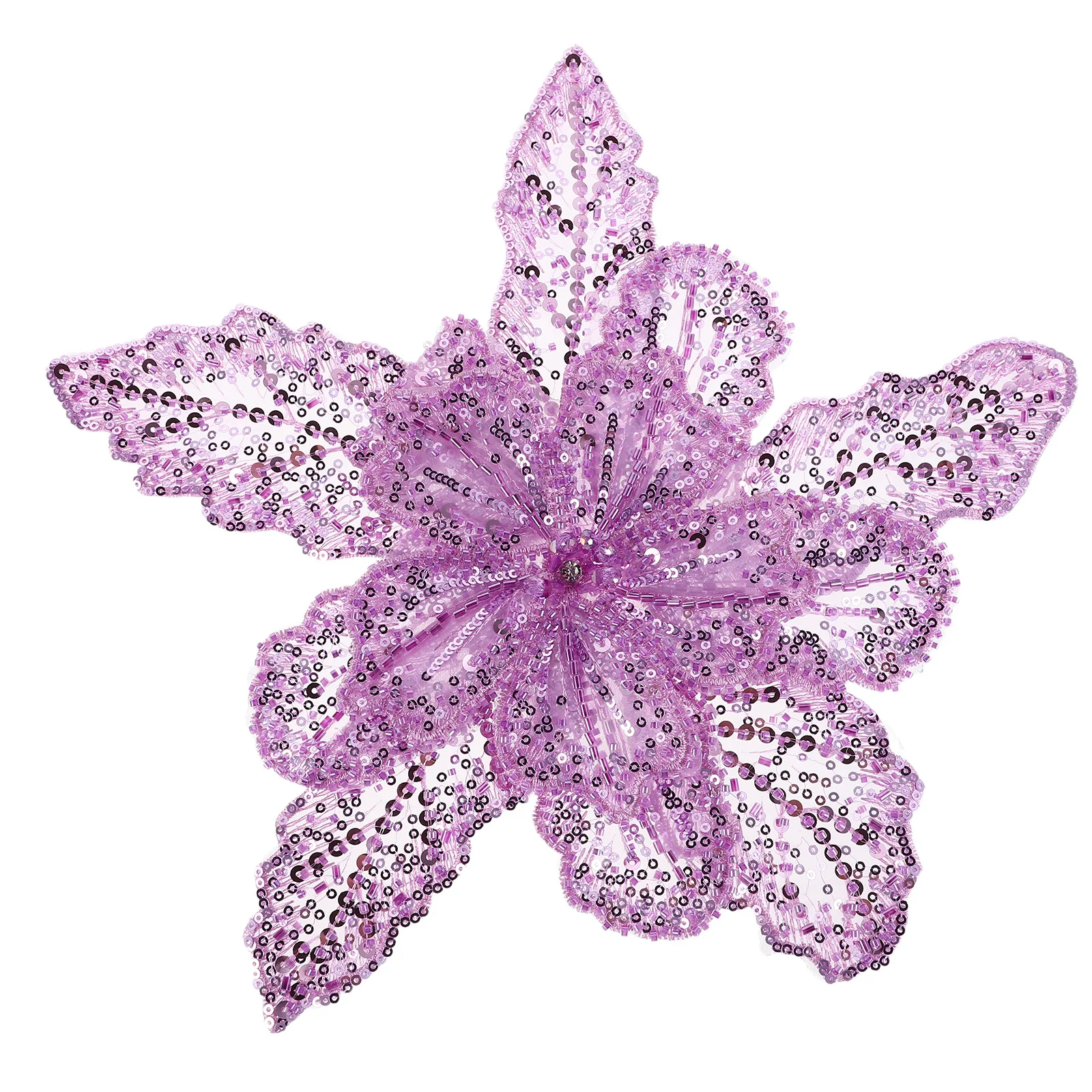 

Multi-Layer Sequin Beaded Floral Applique 3D Embroidered Lace Flower Decoration for Wedding Gowns Dresses Accessories