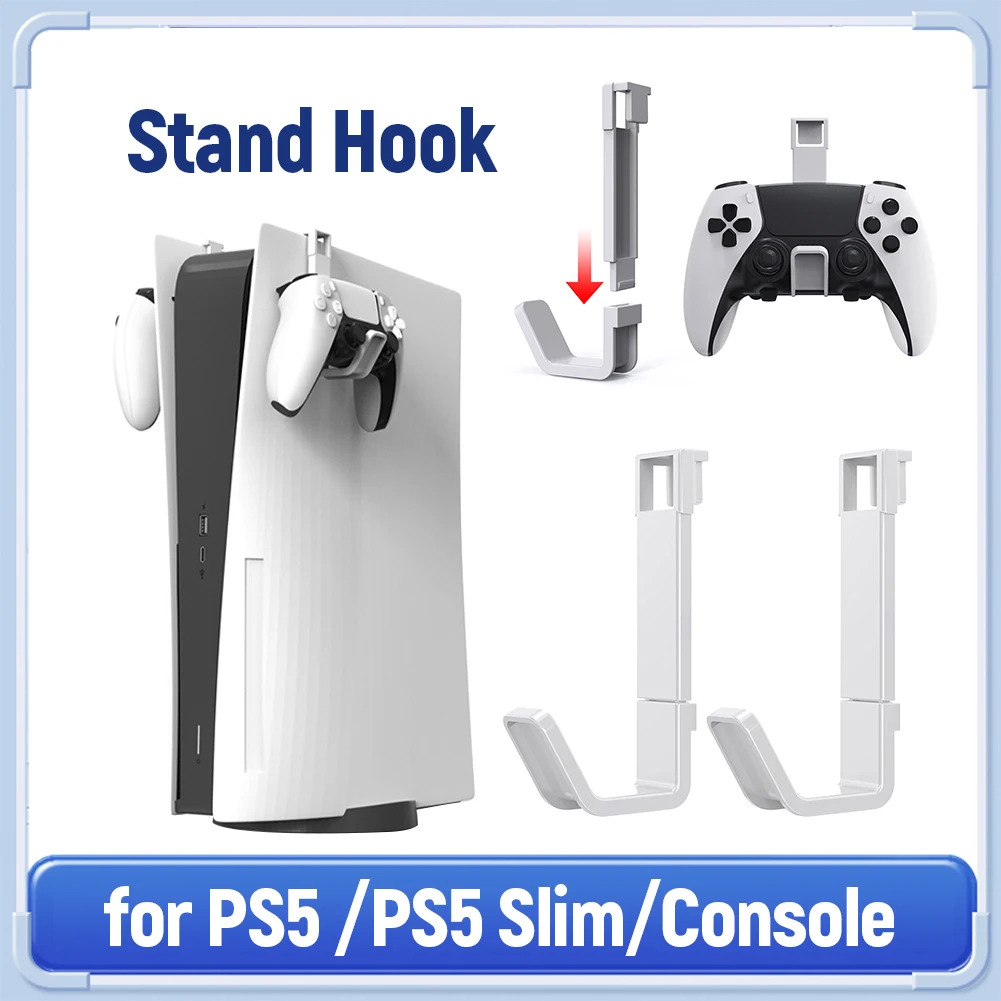 Gaming Headset Controller Hook Holder Space Saving Headset Controller Haning Hook Display Stand for PS5/PS5 Slim