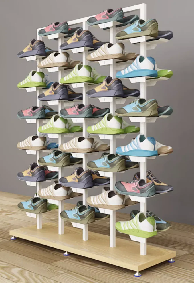 Shopping mall shoe store clothing store sports children's shoes store floor rack thick simple assembly shoe rack display rack