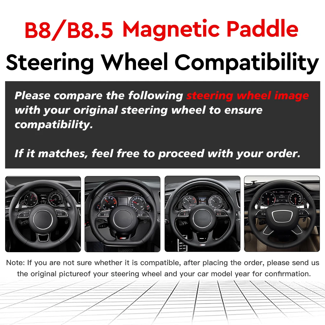 Carbon Fiber Magnetic Paddle Shifter For Audi B8 B8.5 Series  A1 A3 A5 A8 Q2 Q3 Q4 Q5 Q7 Q8 S1 S2 S3 S4 S5 SQ5 RS3 RS4 RS5 RSQ5