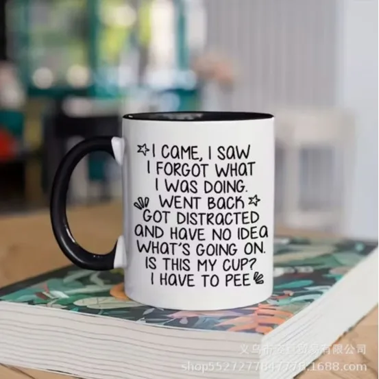 Hot Selling Element Mug Ceramic Cup Holiday Gift Spot Wholesale Simple Printing Coffe Kawaii Cup
