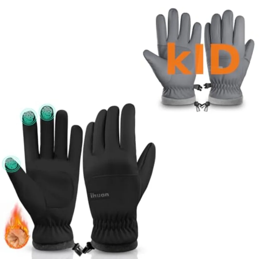 

Winter Waterproof Ski Gloves Men Women Snow Warm Cycling Cold Weather Driving Biking Running Snowboarding Touchscreen Gloves fo