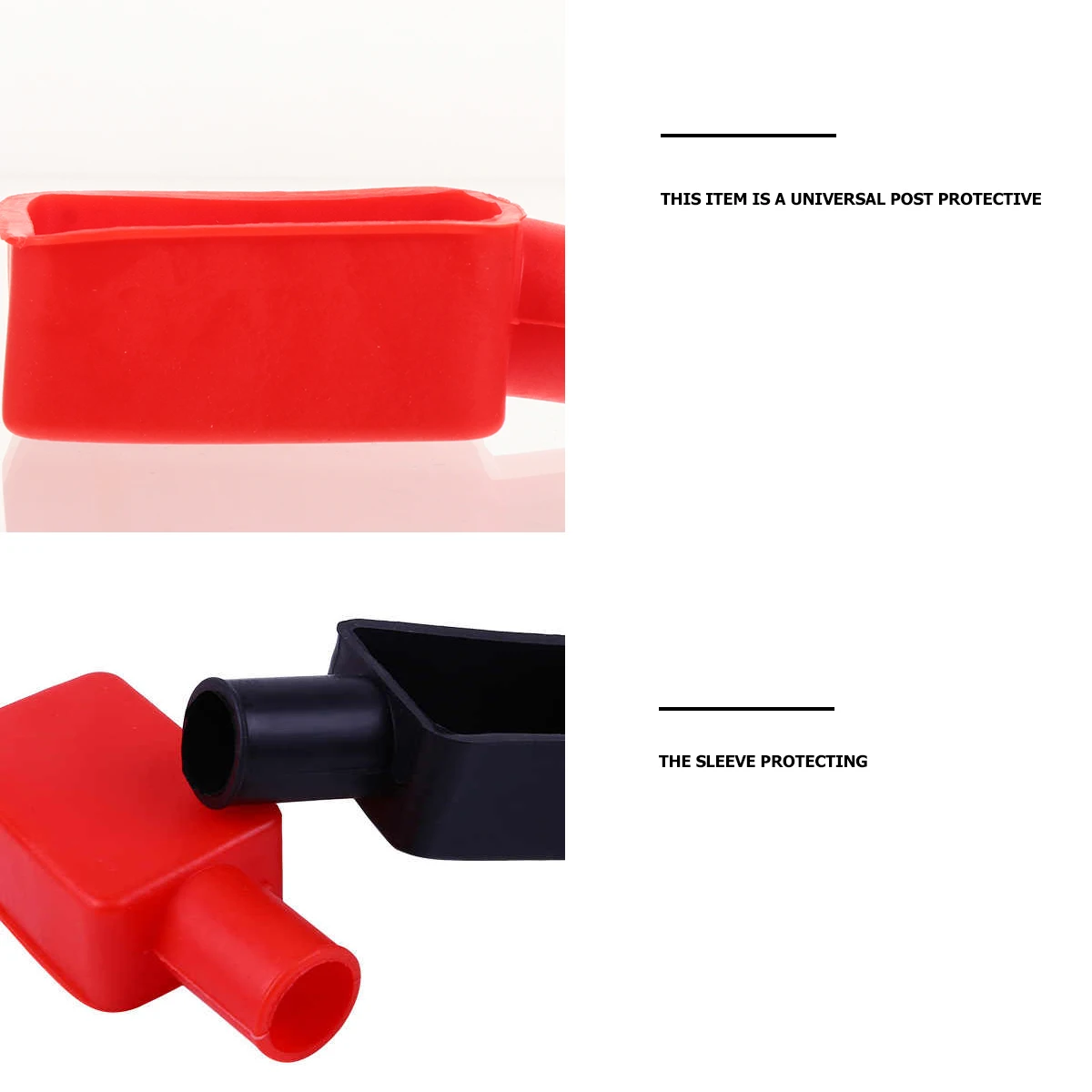 

3 Pairs Terminal Covers Rubber Flame Proof Anti Skid Dust Insulation Car Truck Motorcycle Post Protective Red