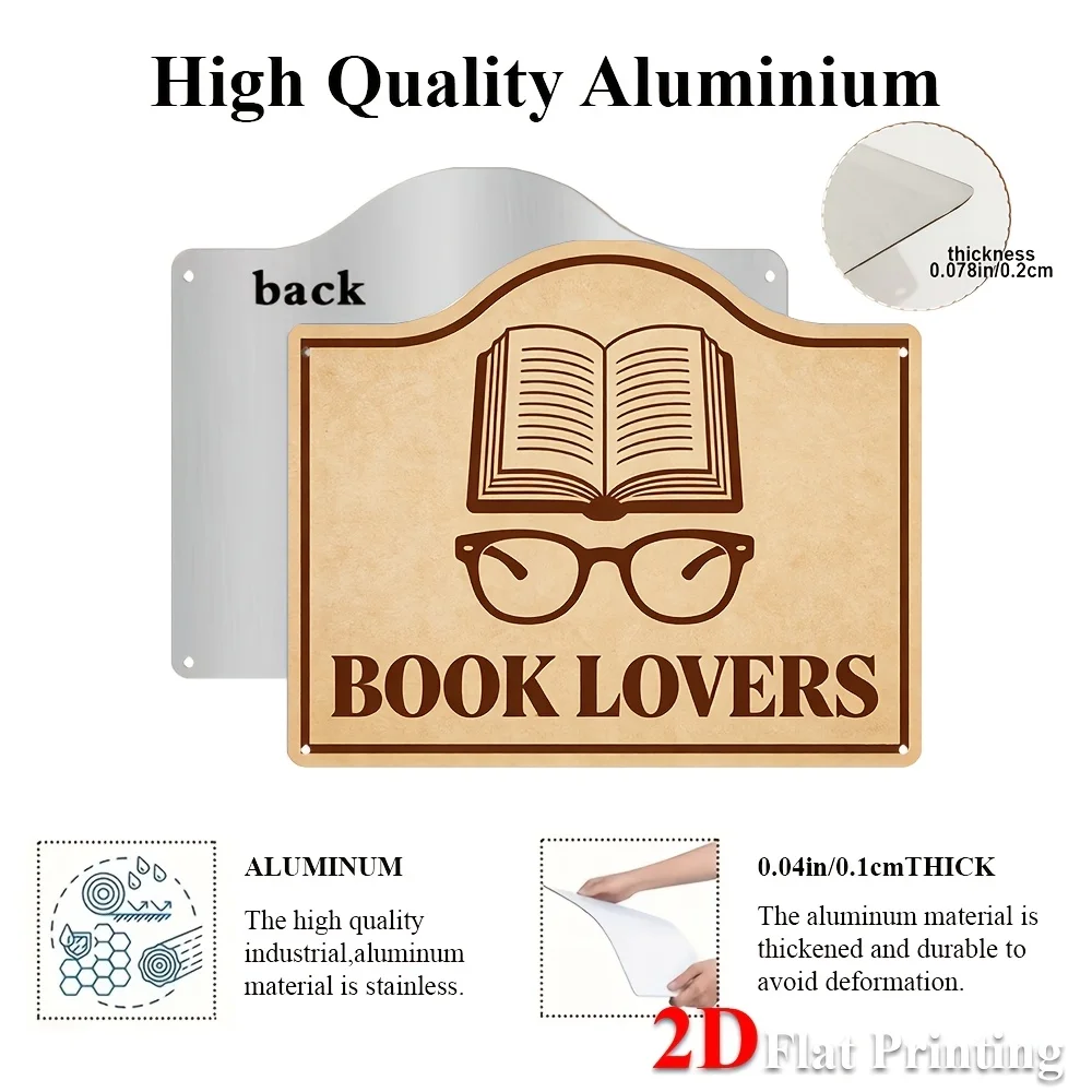 1pc 2D Flat Sign Artwork Depicting An Open Book And Glasses, Ideal For Decorating Libraries, Study Areas, Or Home Offices