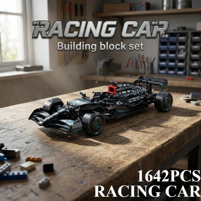 

Конструктор из 1642 деталей: гоночный автомобиль, модель спортивного автомобиля, коллекционные украшения, игрушки для самостоятельной сборки, подарки