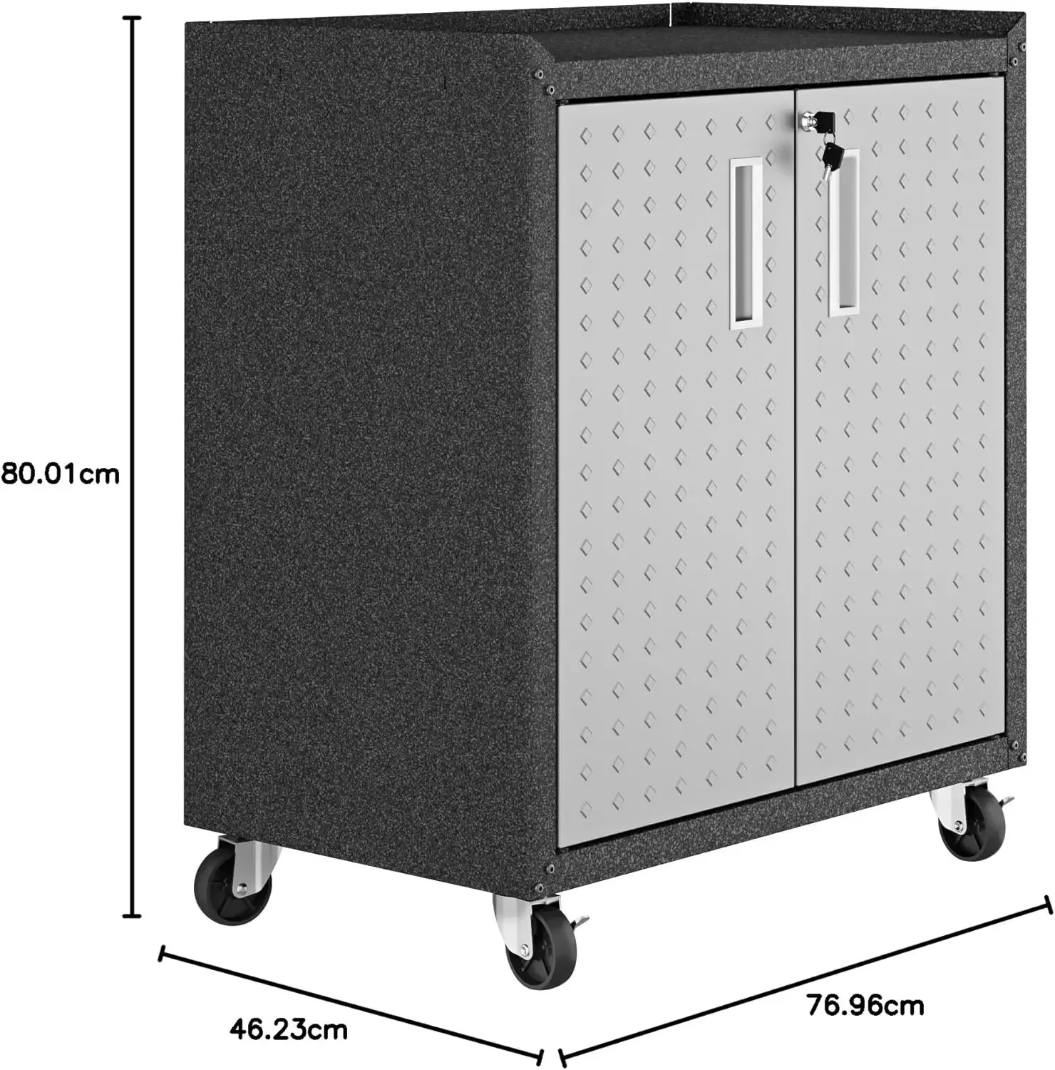 Armario de garaje móvil de Metal, mueble gris de 2 puertas, Fortaleza, comodidad de Manhattan