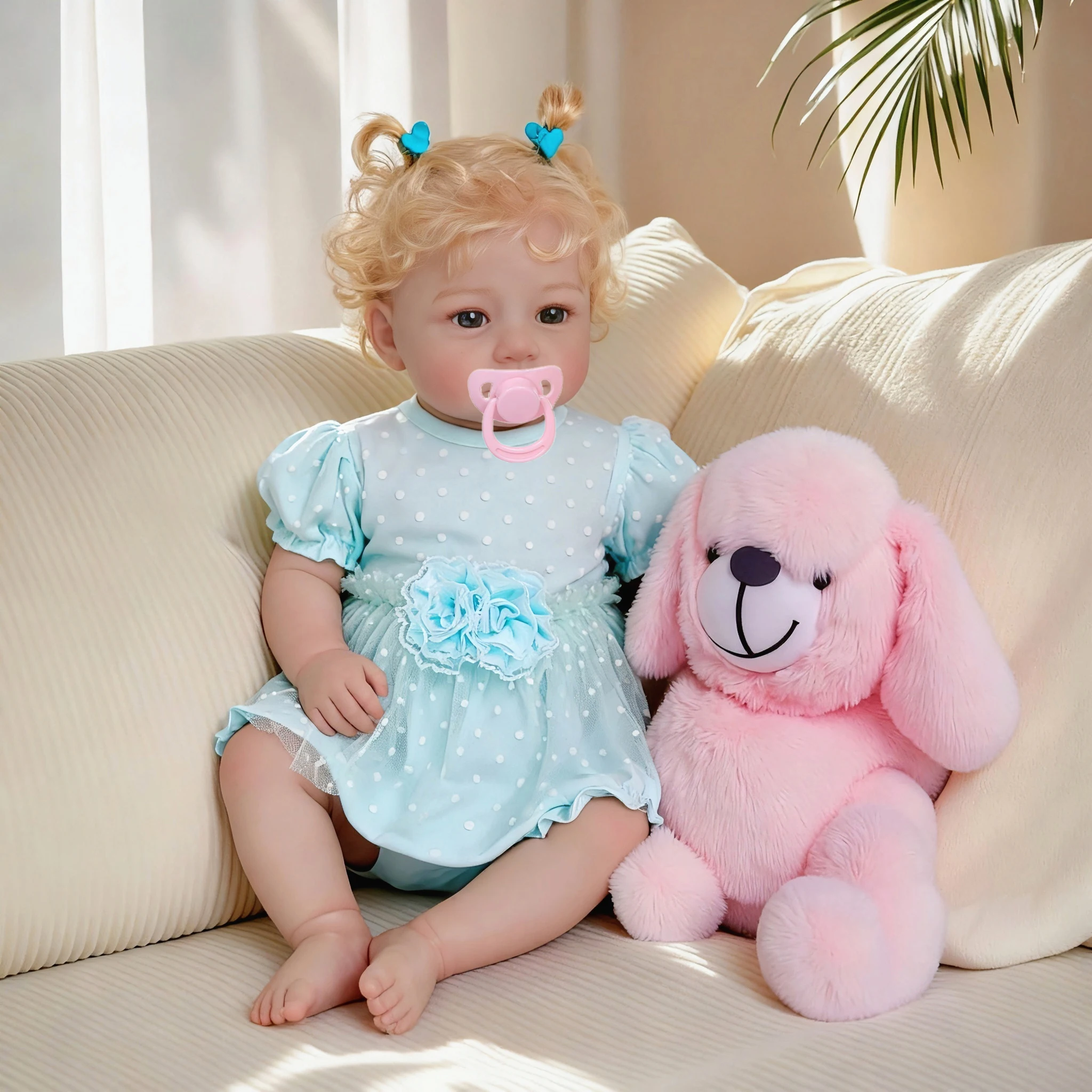 

NPK 19inch Abigail Full Body Silicone Vinyl Reborn Doll Newborn Baby Size Realistic 3D Skin High Quality Girl Doll Gift