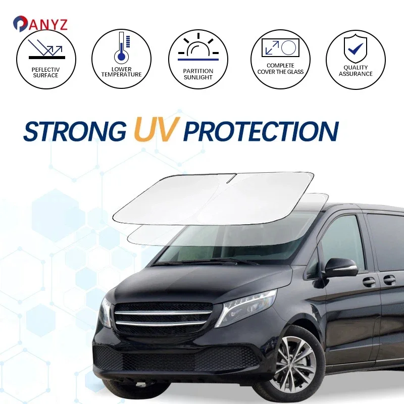 

Windshield Sun Shade For Mercedes Benz V Class V260L W447 W448 Sunshade Sun Visor Protector Foldable Blocks UV Rays Keep Cooler
