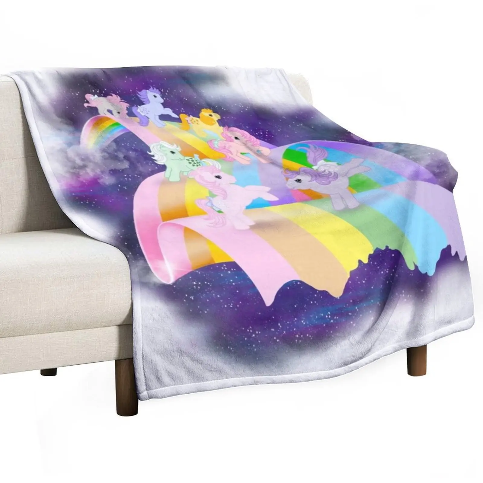 

MLP Rainbow Road Throw Blanket Hairys For Decorative Sofa bed plaid wednesday Blankets