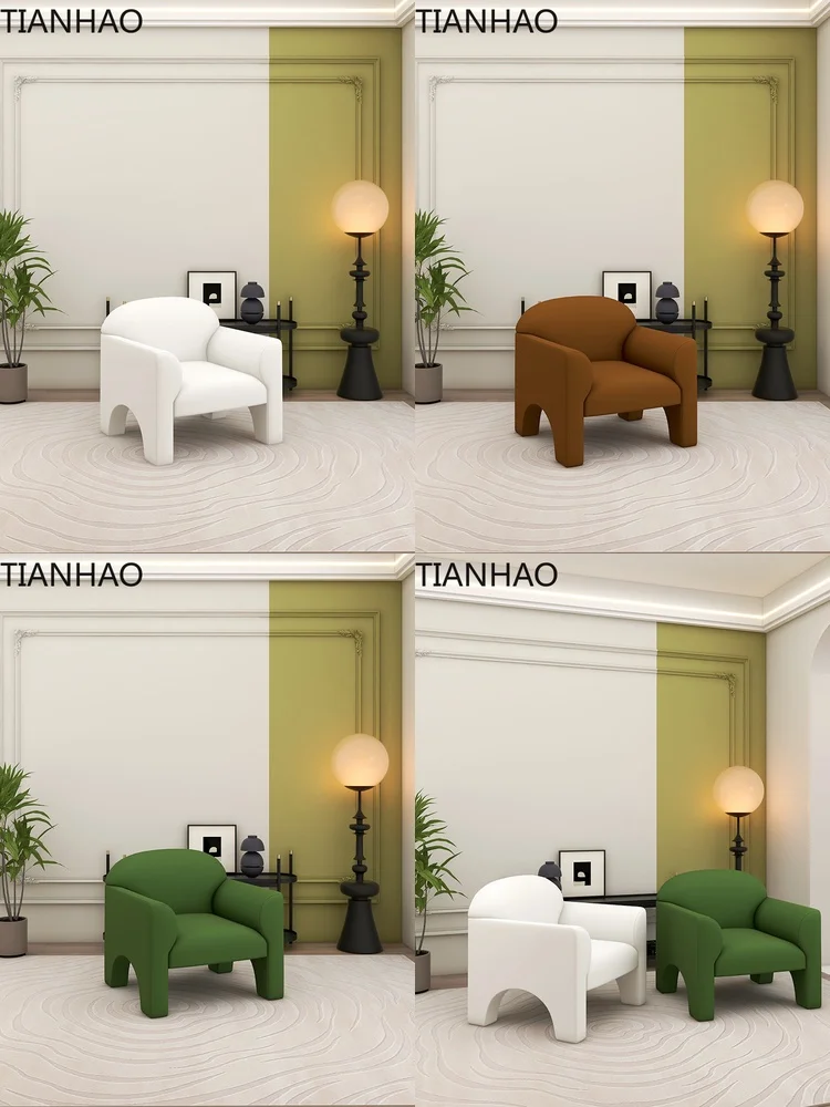 Shuyou Vintage Cream Style Single Sofa Chair Nordic Inspired Living Room Balcony Lounge Designer Accent Chair