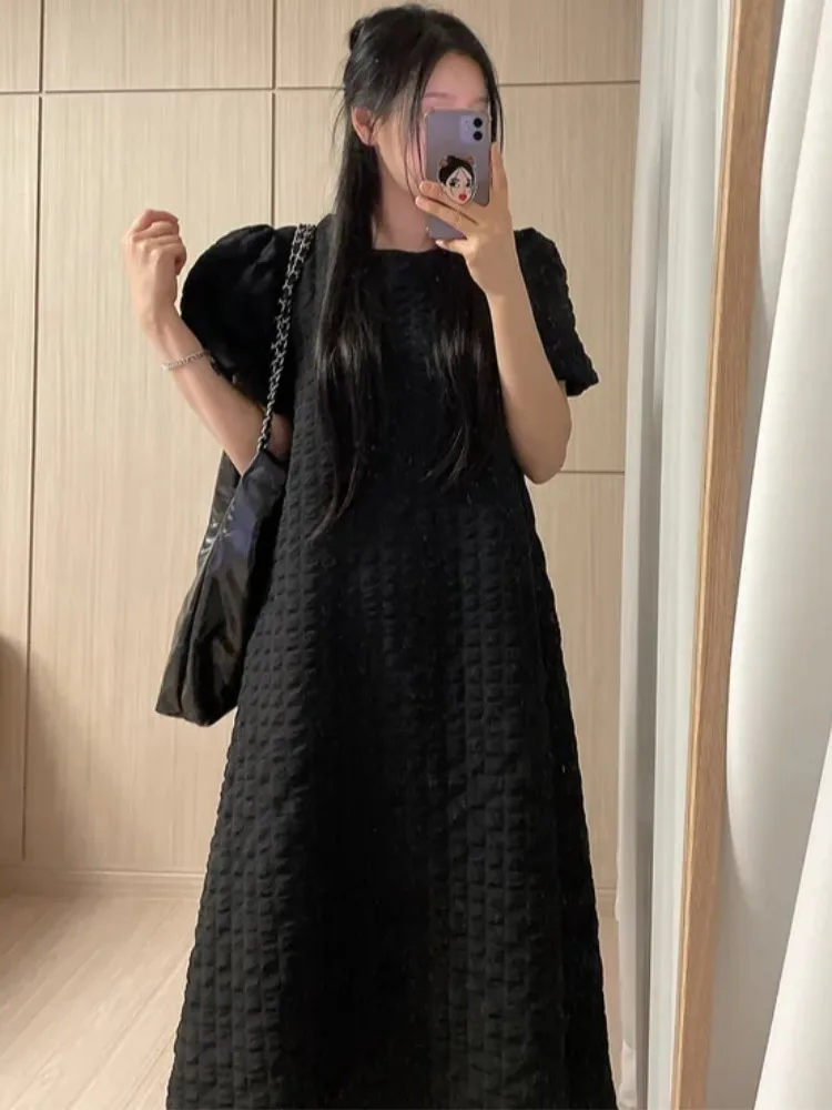 Ele Bubble Sve Long Dr rond Neline t-shirt dimensionnel diamant Design printemps automne Ladylike Faion marque chinoise