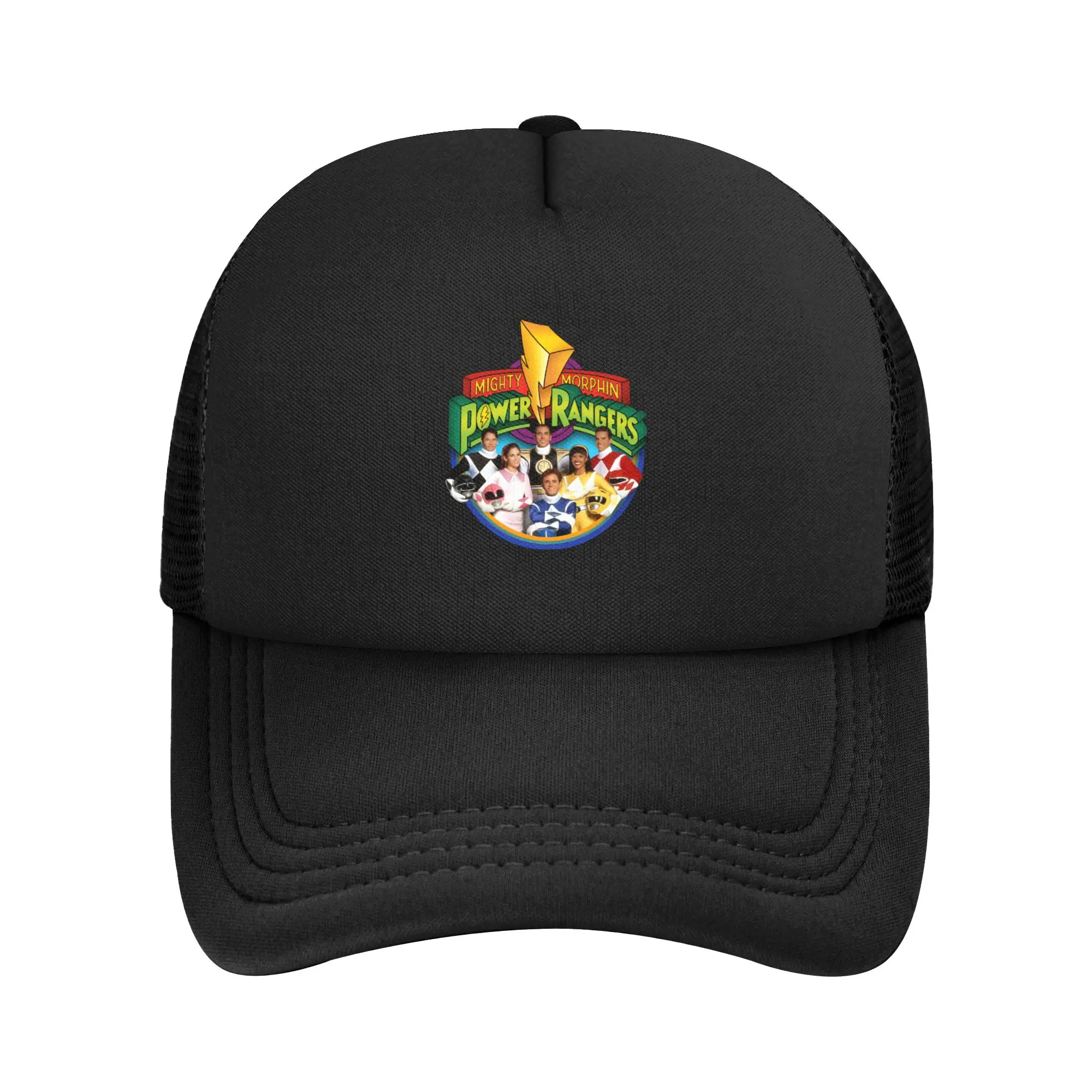 Power Rangers Vintage Trucker Caps, Hip-Hop-Mesh-Baseballkappe für Erwachsene, Sommer, verstellbare Snapback-Kappen