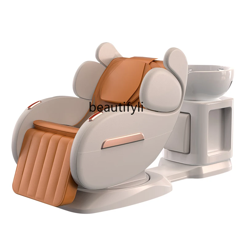 Intelligent Electric Massage Flushing Bed Head Recuperating Hair Chair Multifunctional Rotating Integrated Massage Shampoo Bed