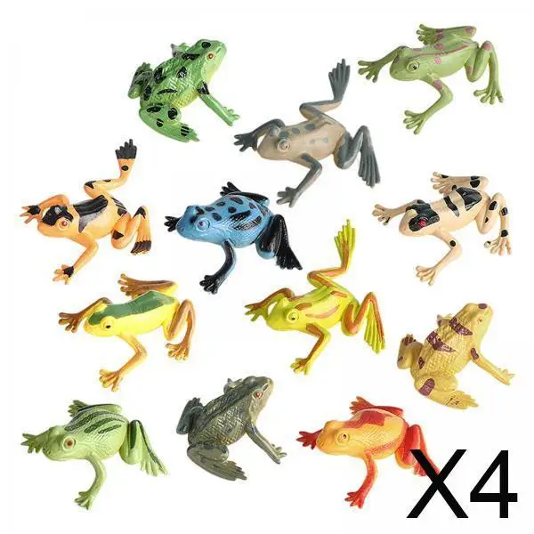 4x simpatici modelli di animali biologia scienza giocattoli figurine di animali per bambini piccoli