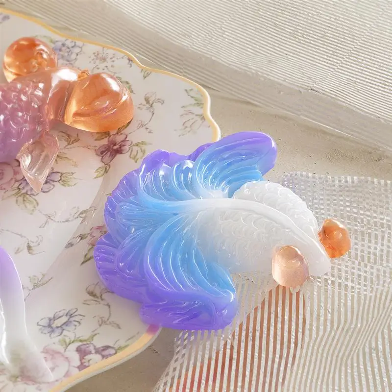 لتقوم بها بنفسك كريستال ذهبية أقراط قلادة الايبوكسي قالب من السيليكون الراتنج المفاتيح ثلاثية الأبعاد قلادة على شكل سمكة مجوهرات قالب من السيليكون أدوات صنع