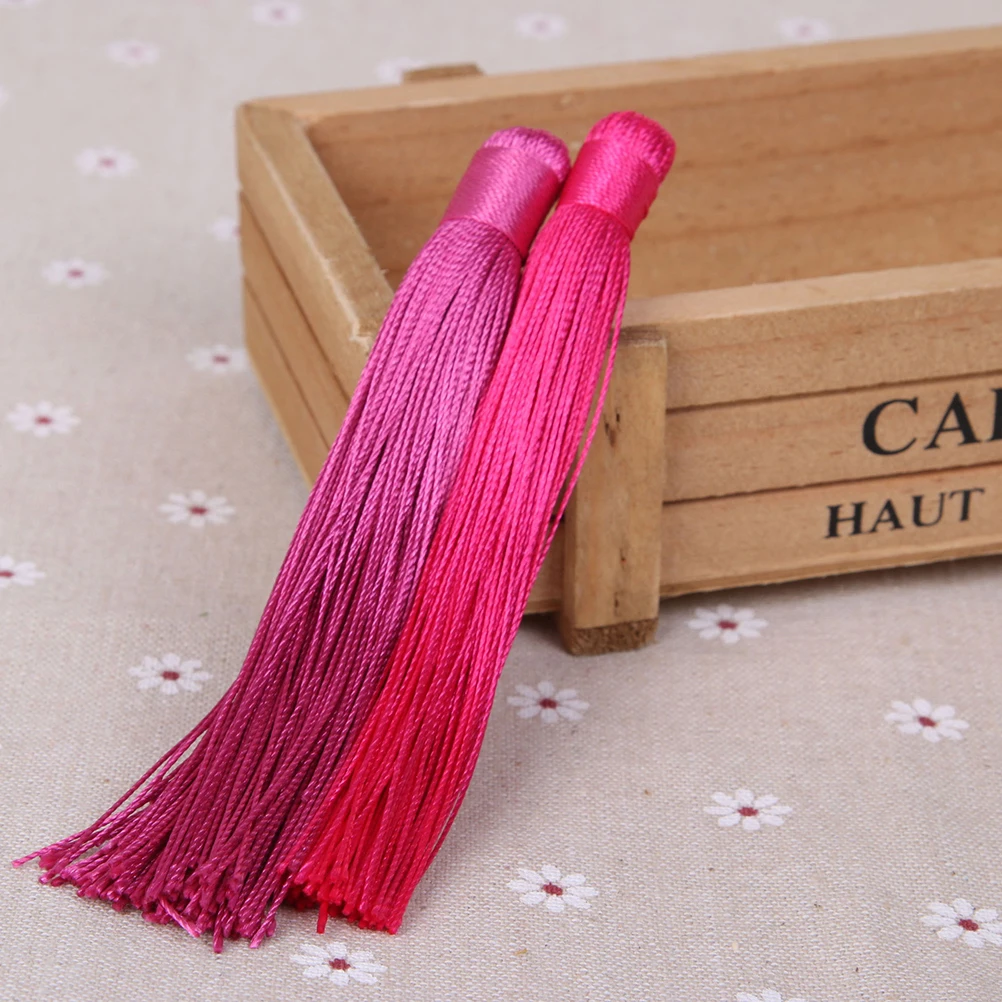 

12pcs Chinese Knot Silky Handmade Tassels Random Color Lightweight Portable Decorative Home Party Diy Projects Tassel Pendant