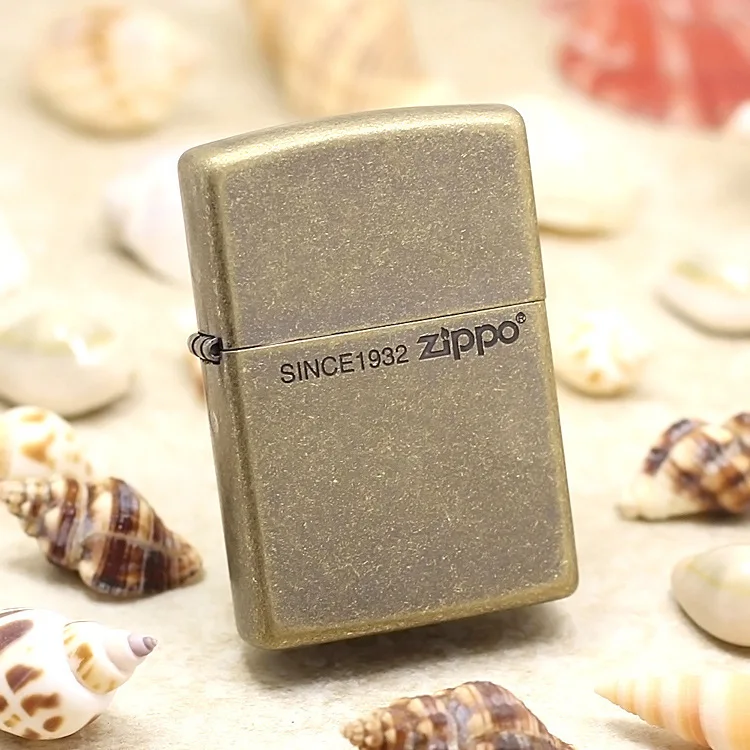 

Genuine Zippo oil lighter copper windproof Bronze King Kerosene lighters Gift with anti-counterfeiting code